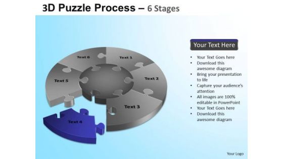 PowerPoint Themes Chart Jigsaw Pie Chart Ppt Designs