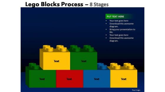 PowerPoint Themes Chart Lego Blocks Ppt Template