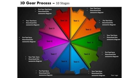 PowerPoint Themes Circle Process Gear Process Ppt Slides