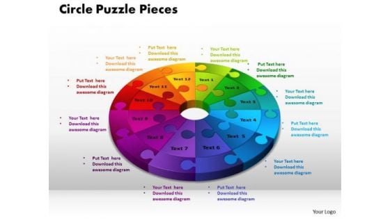 PowerPoint Themes Circle Puzzle Marketing Ppt Templates