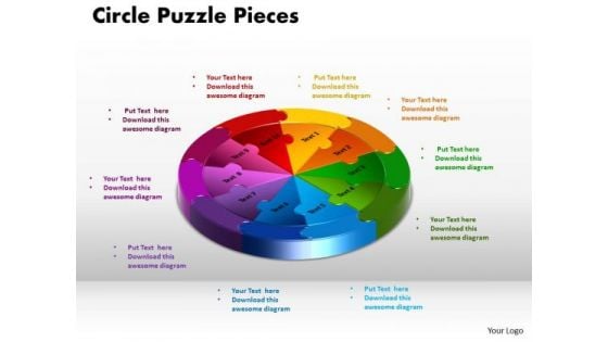 PowerPoint Themes Circle Puzzle Pieces Editable Ppt Design