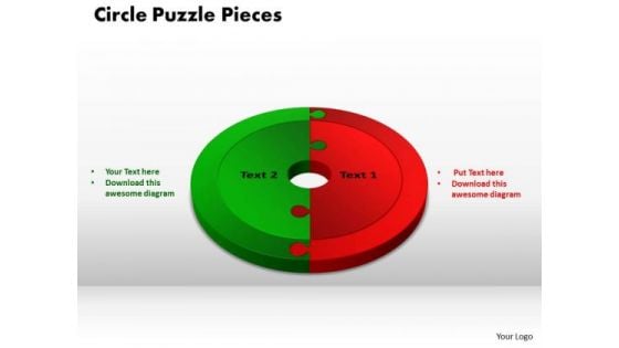 PowerPoint Themes Circle Puzzle Pieces Growth Ppt Templates