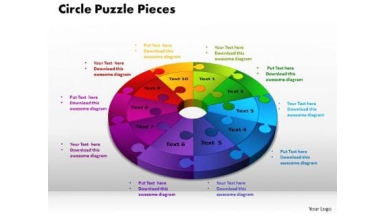PowerPoint Themes Circle Puzzle Pieces Ppt Slides
