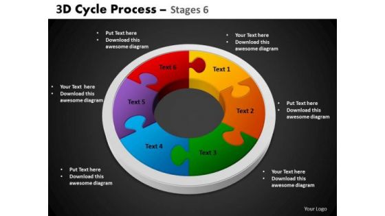 PowerPoint Themes Circular Chart Cycle Process Ppt Process