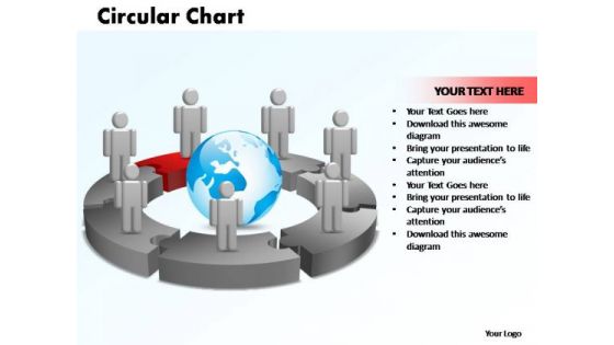 PowerPoint Themes Circular Chart With Globe Ppt Backgrounds