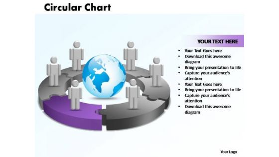 PowerPoint Themes Circular Chart With Globe Ppt Design