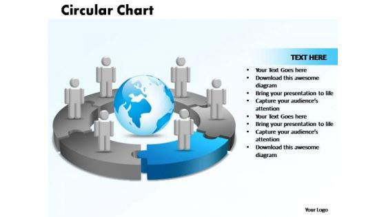 PowerPoint Themes Circular Chart With Globe Ppt Designs