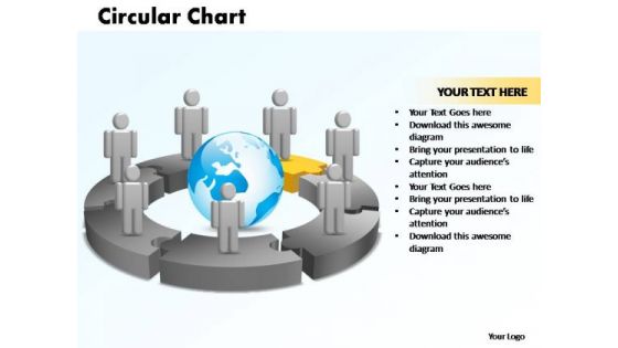 PowerPoint Themes Circular Chart With Globe Ppt Layout