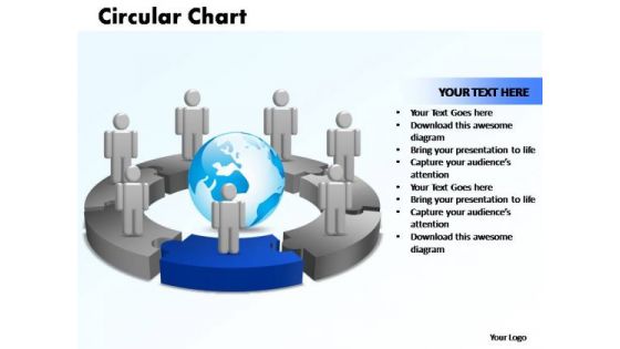 PowerPoint Themes Circular Chart With Globe Ppt Presentation Designs