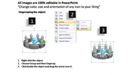 PowerPoint Themes Circular Chart With Globe Ppt Slide Designs