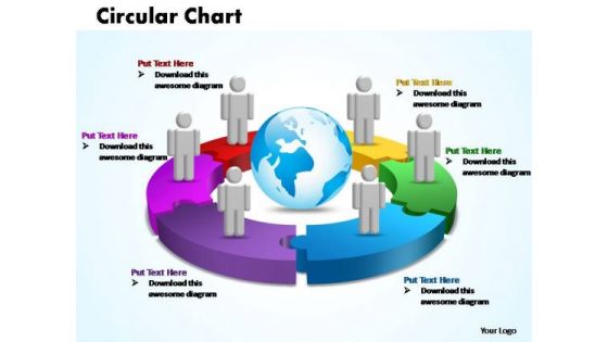 PowerPoint Themes Circular Chart With Globe Ppt Templates