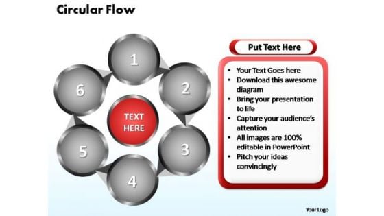 PowerPoint Themes Circular Flow Chart Ppt Layouts