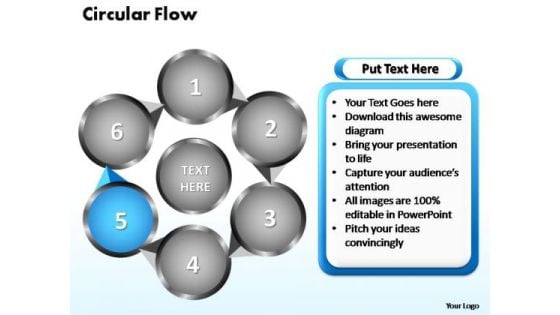 PowerPoint Themes Circular Flow Chart Ppt Slides