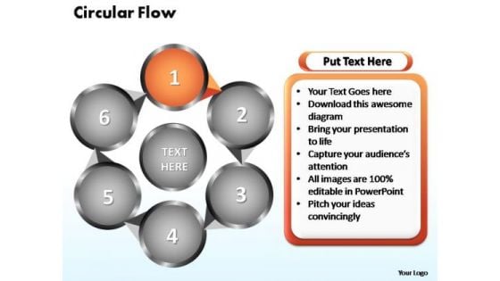 PowerPoint Themes Circular Flow Chart Ppt Template