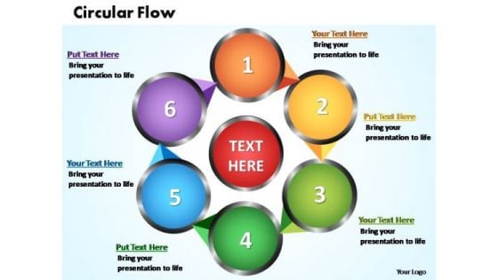 PowerPoint Themes Circular Flow Chart Ppt Templates