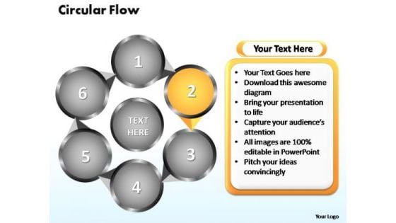 PowerPoint Themes Circular Flow Chart Ppt Theme