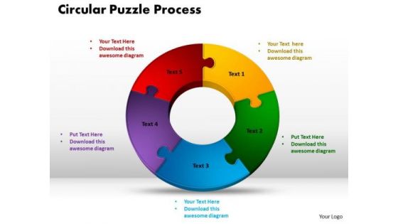 PowerPoint Themes Circular Puzzle Process Sales Ppt Slides