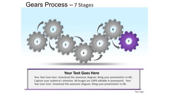 PowerPoint Themes Company Gears Process Ppt Slide