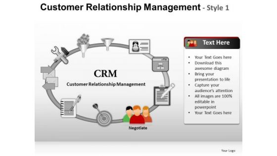PowerPoint Themes Company Growth Customer Relationship Management Ppt Slide