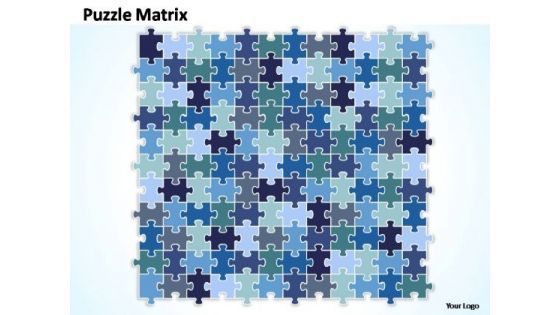 PowerPoint Themes Company Puzzle Matrix Ppt Designs