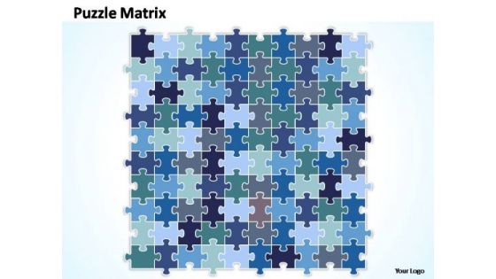 PowerPoint Themes Company Puzzle Matrix Ppt Process