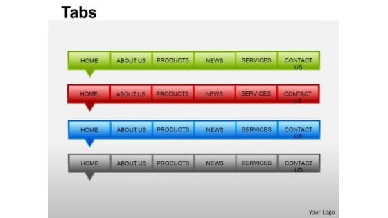 PowerPoint Themes Company Tabs Ppt Layouts