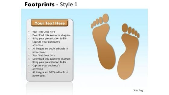 PowerPoint Themes Corporate Education Footprints Ppt Design Slides