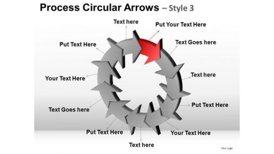 PowerPoint Themes Corporate Growth Process Circular Arrows Ppt Templates