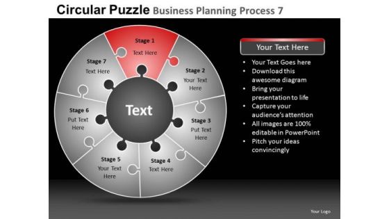 PowerPoint Themes Corporate Strategy Circular Puzzle Ppt Designs