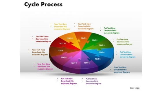 PowerPoint Themes Cycle Process Leadership Ppt Slides