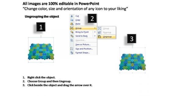 PowerPoint Themes Diagram 7x7 Rectangular Jigsaw Puzzle Matrix Ppt Slides