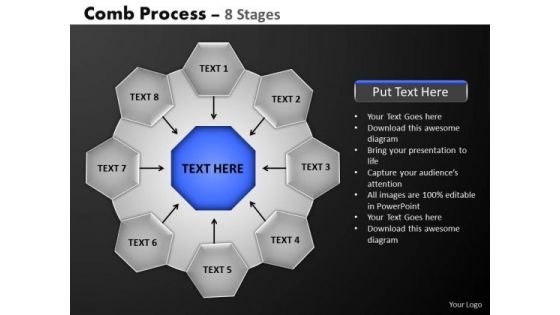 PowerPoint Themes Diagram Hub And Spokes Process Ppt Templates