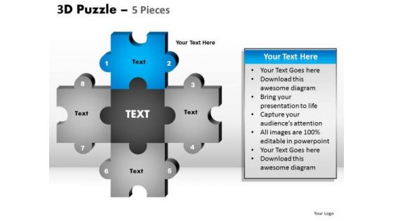 PowerPoint Themes Diagram Puzzle Pieces Ppt Slide