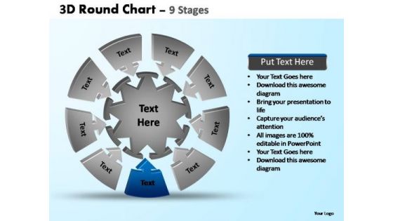 PowerPoint Themes Download Pie Chart With Arrows Ppt Design Slides