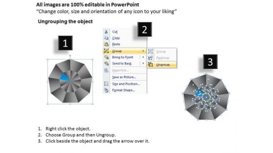 PowerPoint Themes Editable Circular Quadrant Ppt Template