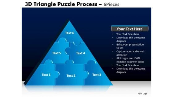 PowerPoint Themes Editable Triangle Puzzle Ppt Layouts
