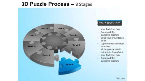 PowerPoint Themes Executive Teamwork Puzzle Segment Pie Chart Ppt Templates