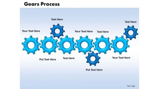 PowerPoint Themes Gears Process Leadership Ppt Designs