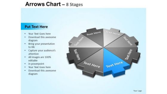 PowerPoint Themes Global Arrows Chart Ppt Template