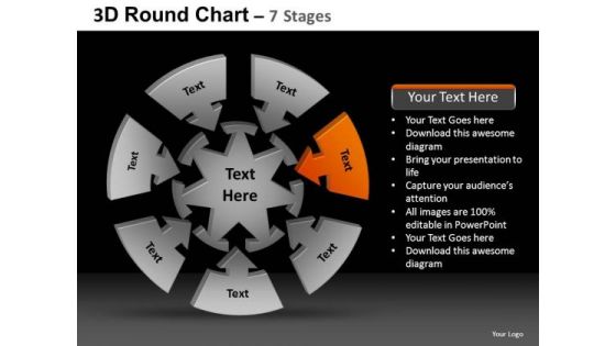 PowerPoint Themes Global Round Chart Ppt Template