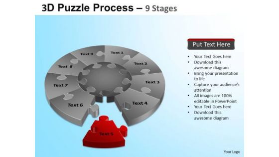 PowerPoint Themes Graphic Puzzle Segment Pie Chart Ppt Designs