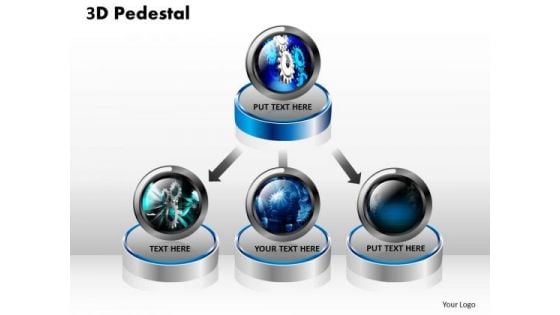 PowerPoint Themes Growth 3d Pedestal Ppt Slides