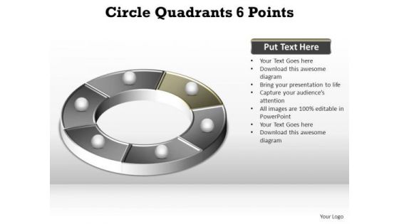 PowerPoint Themes Growth Circle Quadrants Ppt Designs