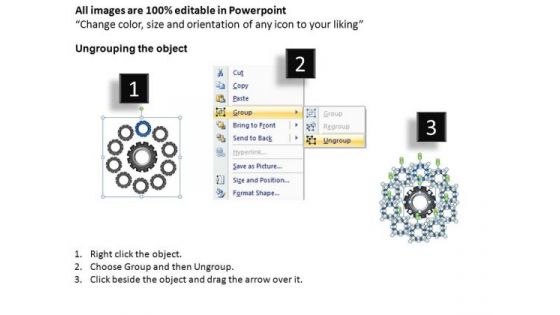 PowerPoint Themes Growth Gears Process Ppt Template