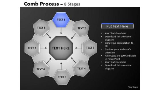 PowerPoint Themes Growth Hub And Spokes Process Ppt Backgrounds