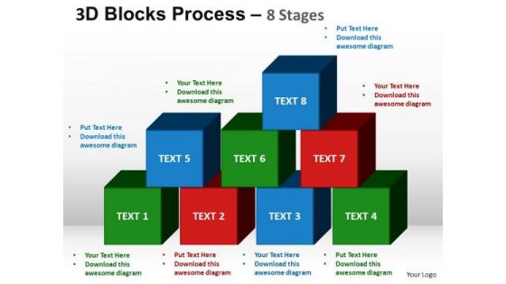 PowerPoint Themes Image Blocks Process Ppt Slide