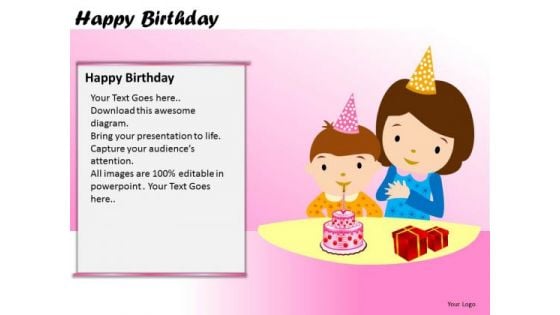 PowerPoint Themes Kids Happy Birthday Ppt Slides