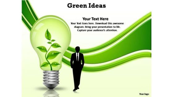 PowerPoint Themes Leadership Green Ideas Ppt Template