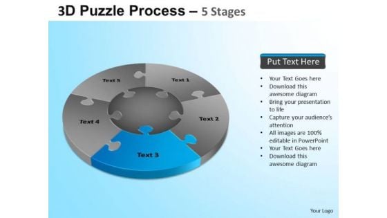 PowerPoint Themes Leadership Jigsaw Pie Chart Ppt Backgrounds