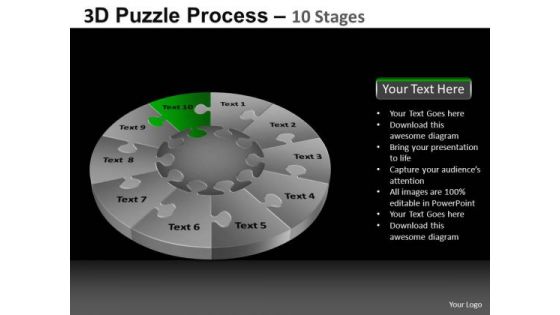 PowerPoint Themes Leadership Pie Chart Puzzle Process Ppt Slidelayout